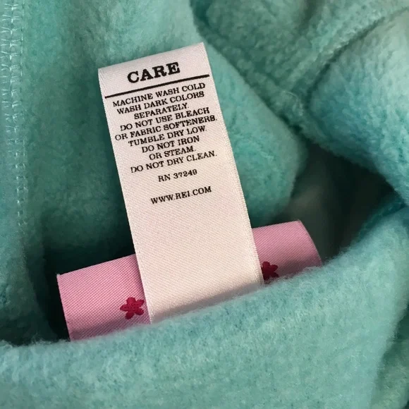 REI Fleece Vest Boulder Ridge Aqua Green Midweight Girls XL (18) - Picture 5 of 6